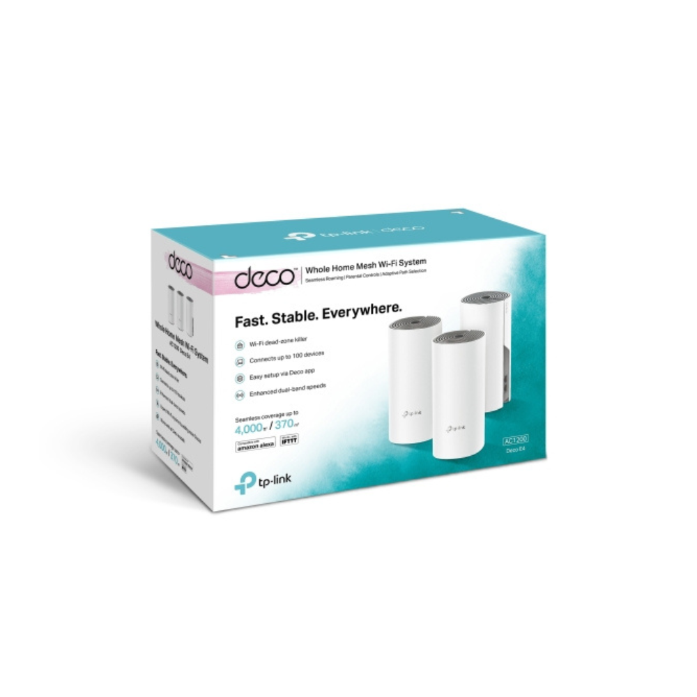 TP-Link Deco E4 (3-Pack) – Whole Home Mesh Wi-Fi