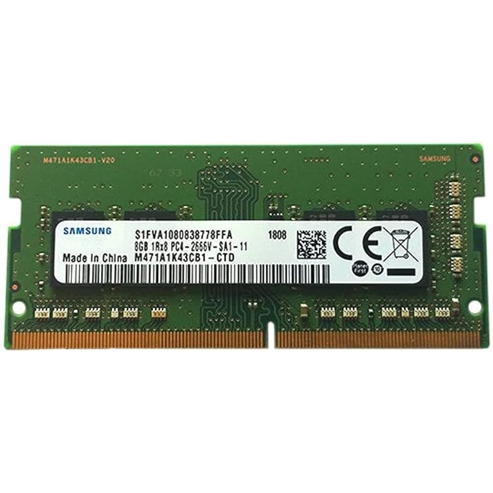 Samsung Micron Kingston 8GB PC4‑21300 2666 MHz Laptop RAM