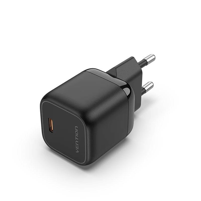 Vention 1-port USB-C GaN Charger(30W) UK-Plug Black-FAKB0-UK