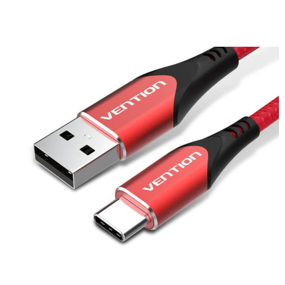 Vention Cotton Braided USB 2.0 A Male to C Male 3A Cable 1M-CODHF