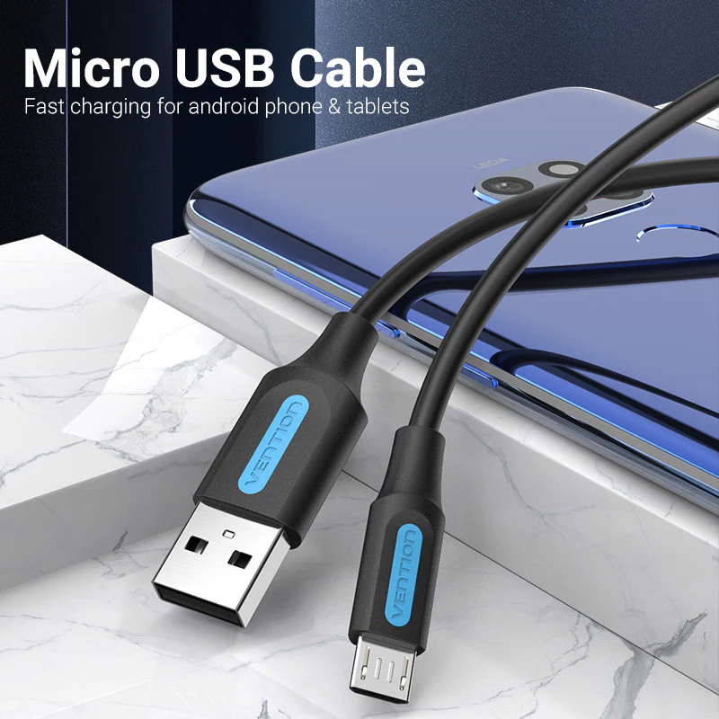 Vention USB 2.0 A Male to Micro-B Male 3A Cable 1.5M-COLBG