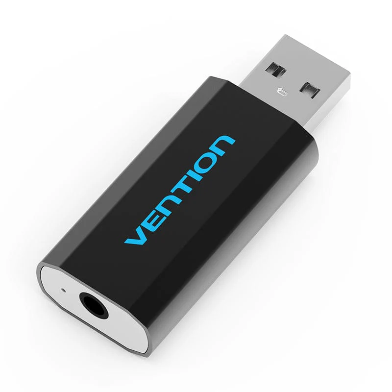 Vention USB External Sound Card Metal Type (CTIA)-VAB-S15-B