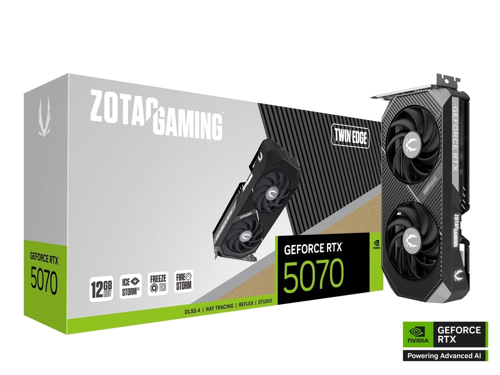 ZOTAC RTX 5070 Twin Edge 12GB GDDR7 Graphics Card-ZT-B50700E-10P