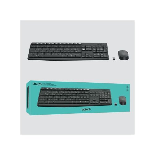 Logitech MK235  Wireless Keyboard + Mouse Black-920-007897