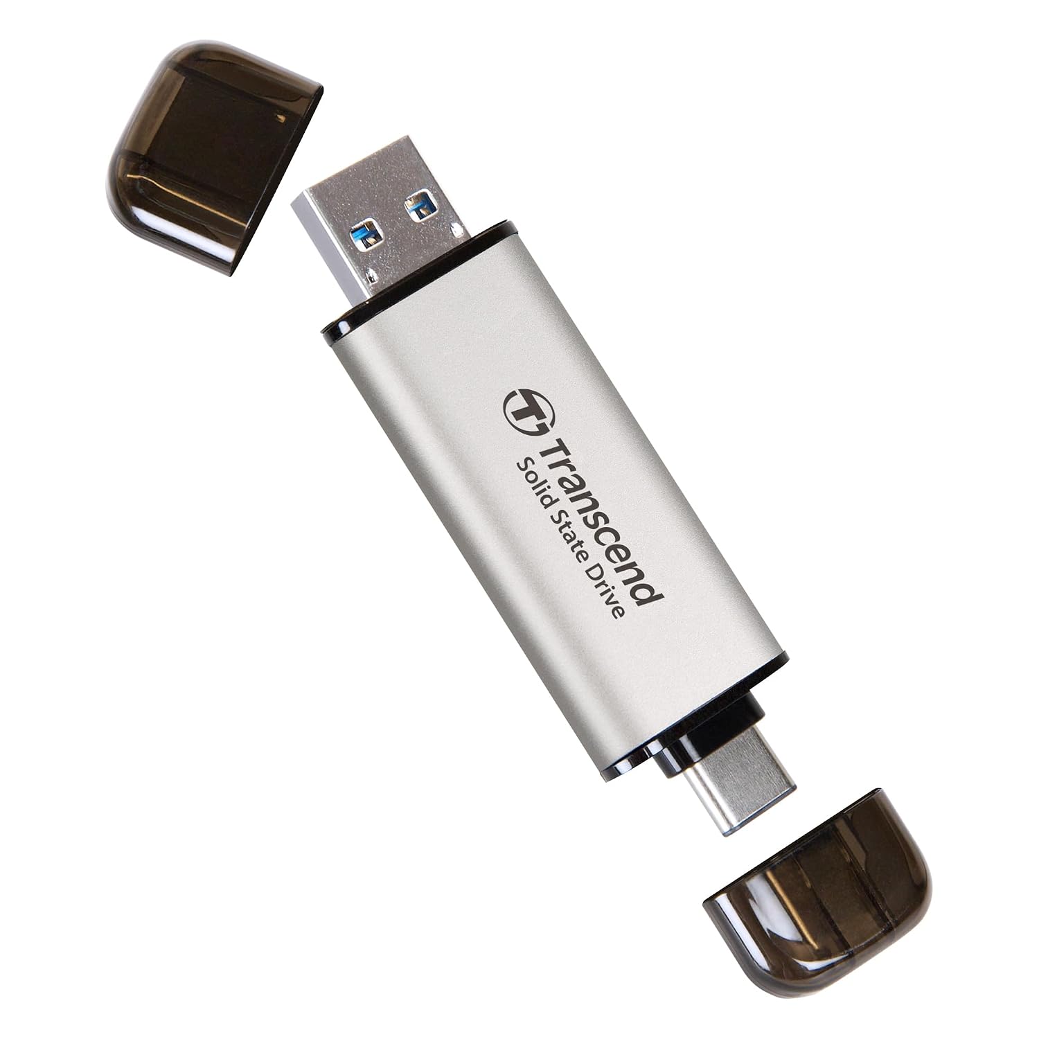 TRANSCEND ESD310 PORTABLE EXTERNAL SSD 1TB Upto 1050MB/s - 2-in-1 Type C &A - Black -TS1TESD310C