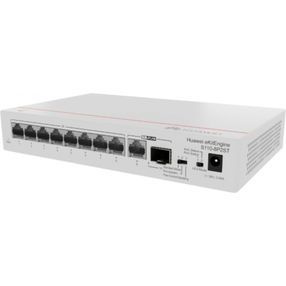 S110-8P2ST 8-Port PoE+ Gigabit SMB Switch