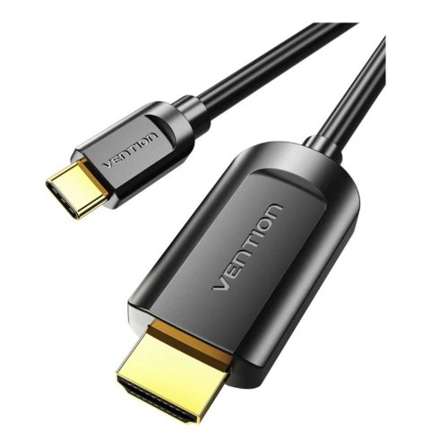 Vention Cotton‑Braided Type‑C to HDMI Cable 2M Black-CRBBH