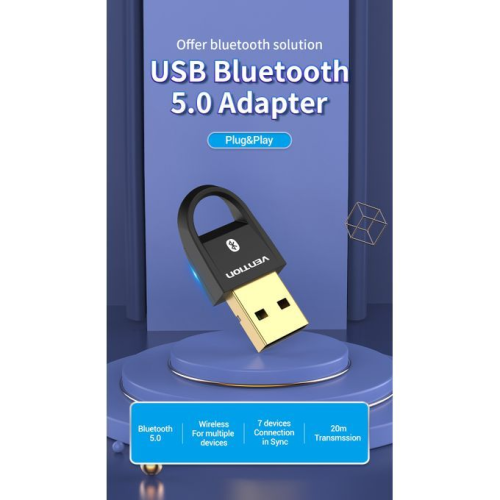 Vention USB Bluetooth5.0 Adapter Black-CDSB0
