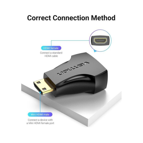 Vention Micro HDMI Male to HDMI Female Adapter Black-AITB0