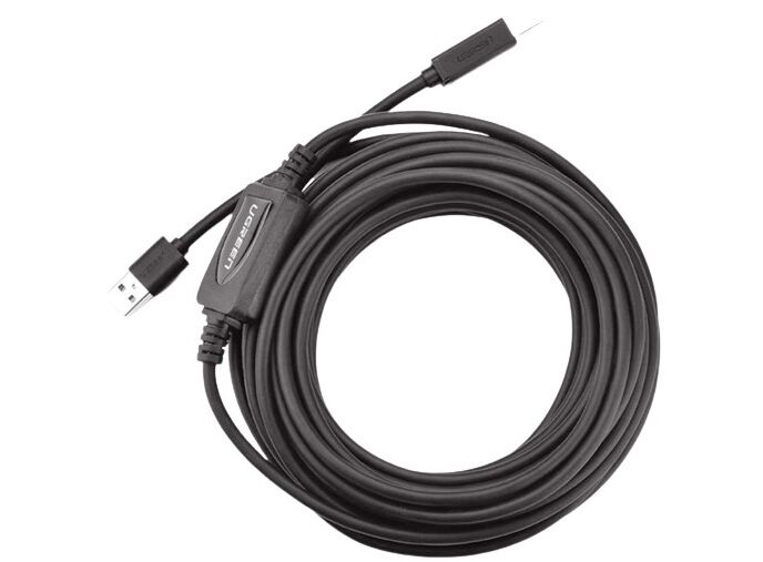 UGREEN US122 USB 2.0 A Male to B Male Active Printer Cable 10m (Black)