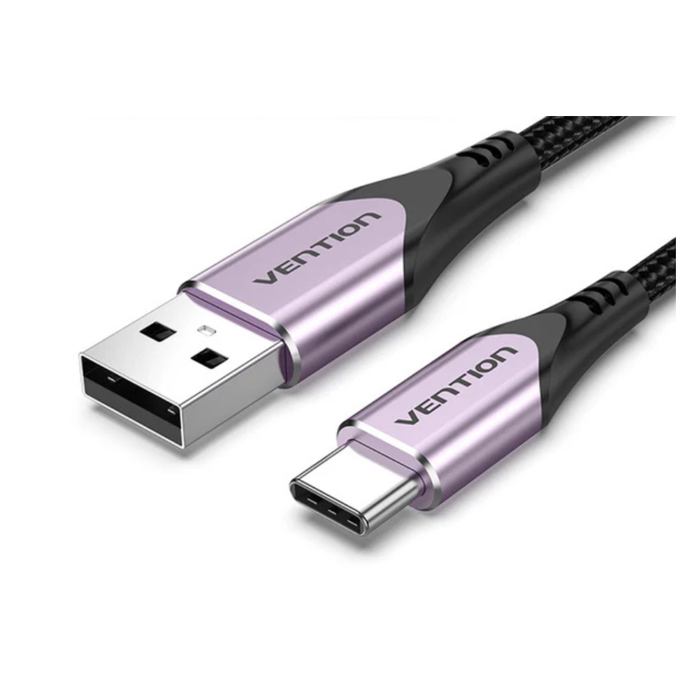 Vention Cotton Braided USB 2.0 A Male to C Male 3A Cable 1M-CODHF