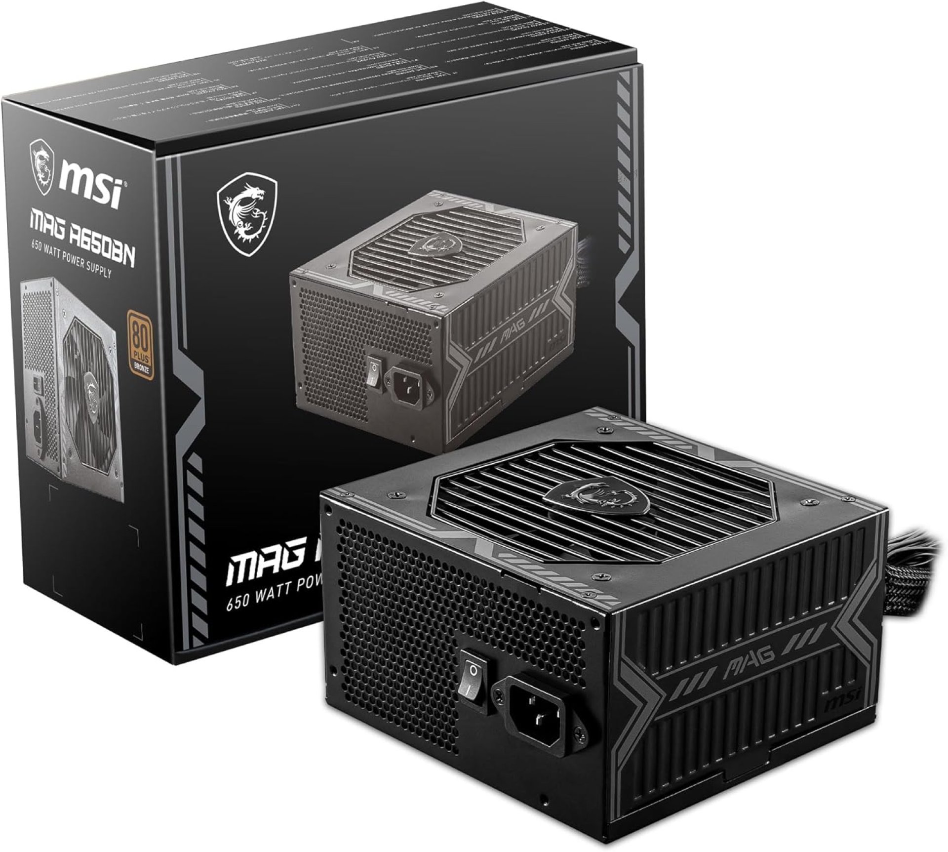 MSI MAG A650BN PCIE5 III 650W Power Supply-306-7ZPTY18-HD8