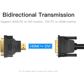 Vention HDMI DVI Bi-Directional  Adapter  Black-ECCB0