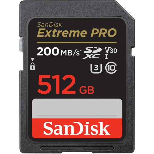 SanDisk Extreme PRO SDHC 200MB/s 512GB-SDSDXXD-512G-GN4IN