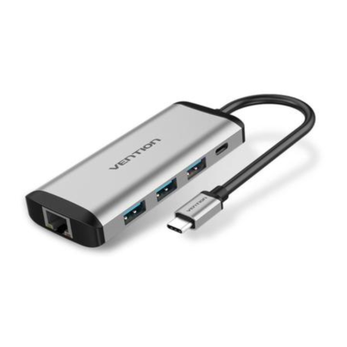 Vention USB-C 9-in-1 Dock HDMI/USB3.0×3/RJ45/PD 0.15m-THAHB