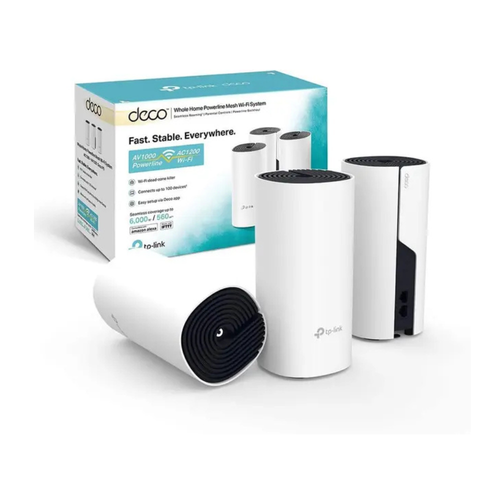 TP-Link Deco P9 AC1200+AV1000 Hybrid Mesh WiFi (3-Pack)