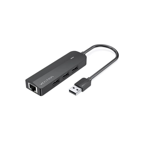 Vention 3 PORTS USB 3.0 HUB 0.15M with LAN Black-CHNBB