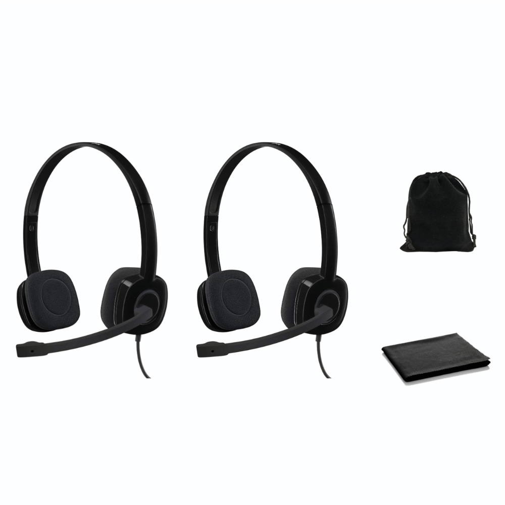Logitech H151 wired Stereo Headset With Noise Cancelling Mic-981-000587