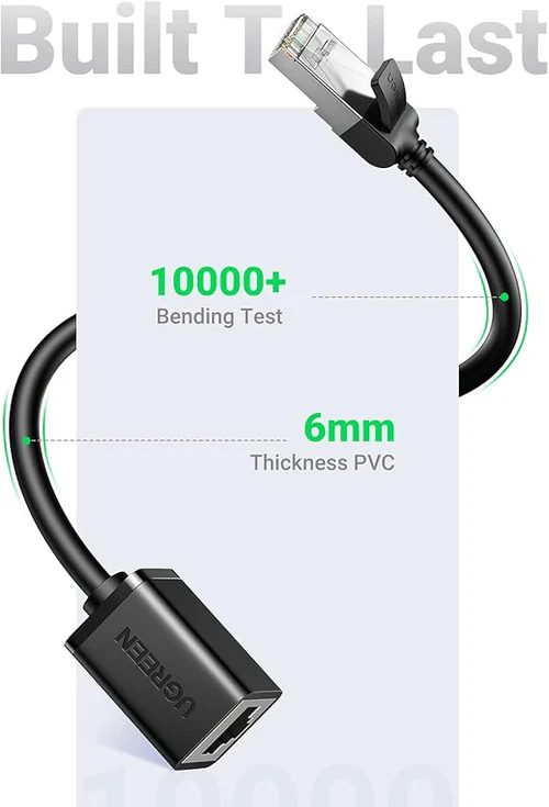 UGREEN NW112 Cat6 F/UTP Male To Female Ethernet Extension - 3m