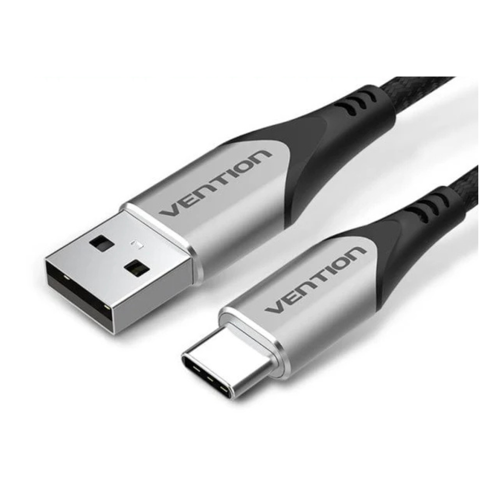 Vention Cotton Braided USB 2.0 A Male to C Male 3A Cable 1M-CODHF